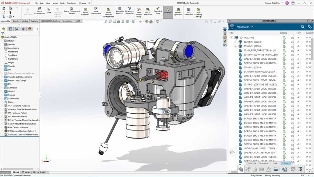 CAO 3D sur SolidWorks