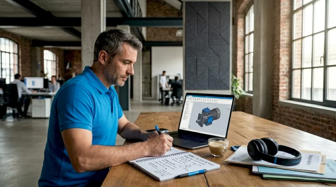 Ingénieur au sein d'une PME, spécialisé dans la conception 3D en bureau d'études.